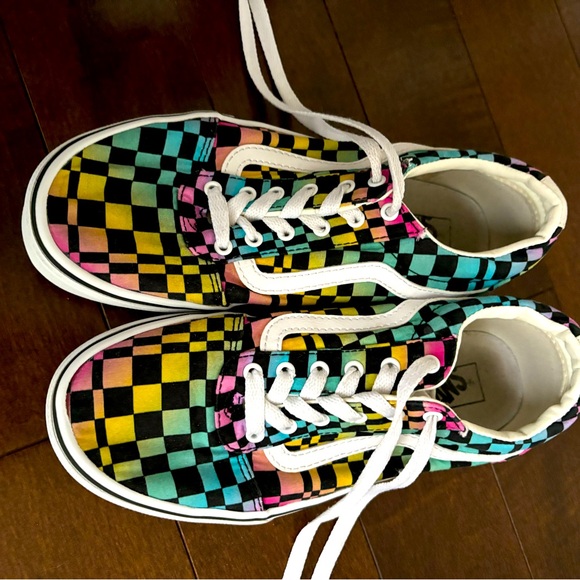 Kids unisex rainbow vans size four - Picture 2 of 4